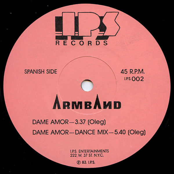 Armband : I Need / Dame Amor (12", Pin)