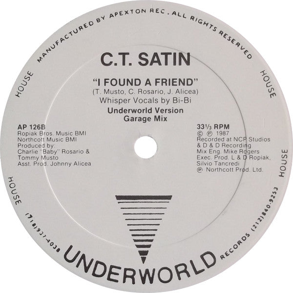 C.T. Satin : I Found A Friend (12")