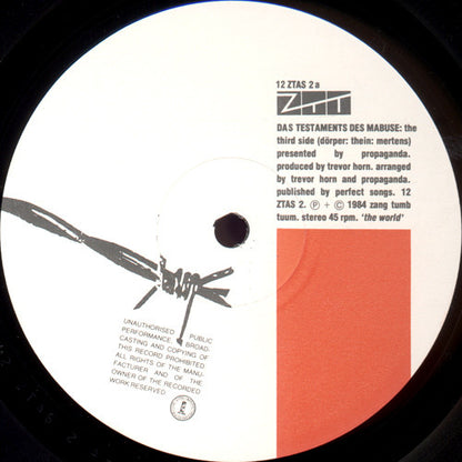 Propaganda : The Nine Lives Of Dr. Mabuse (12", Single, Han)