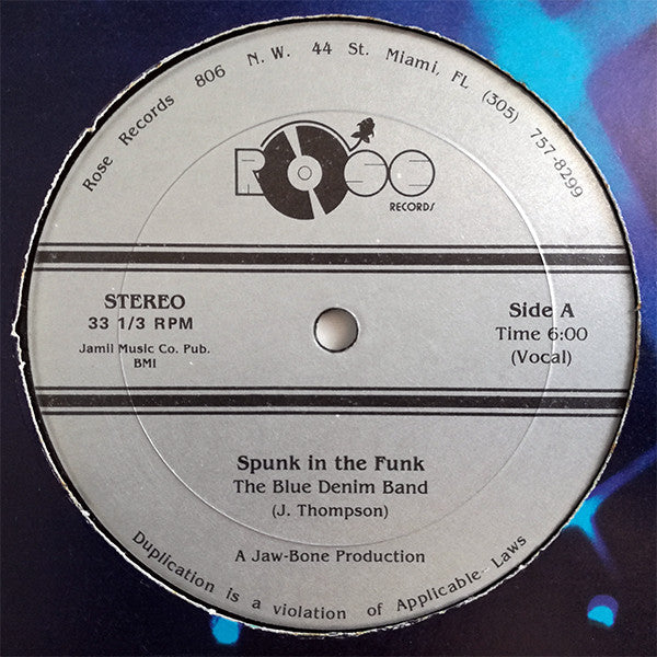 The Blue Denim Band : Spunk In The Funk (12")
