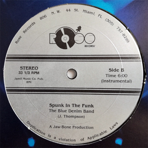 The Blue Denim Band : Spunk In The Funk (12")