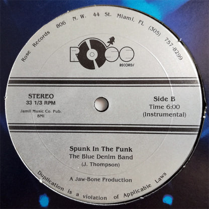 The Blue Denim Band : Spunk In The Funk (12")