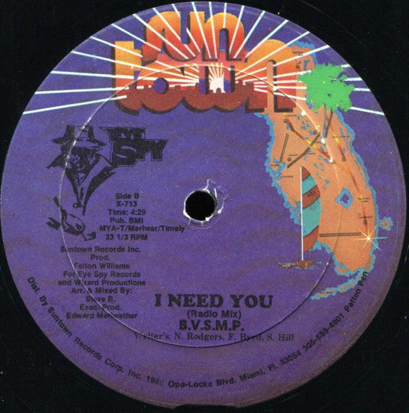 B.V.S.M.P. : I Need You (12")