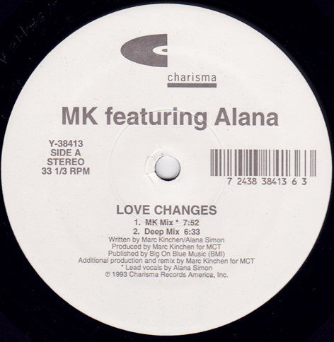 Marc Kinchen Featuring Alana : Love Changes (12")