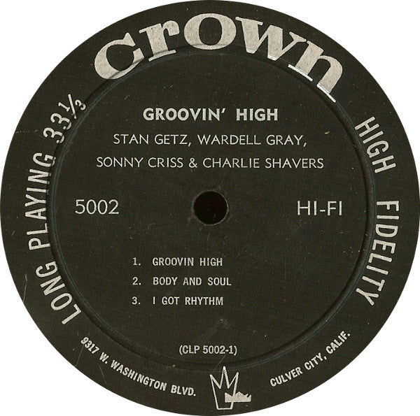Stan Getz : Groovin' High (LP, Mono)