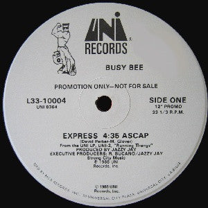Busy Bee : Express / I Don't Play (12", Promo)