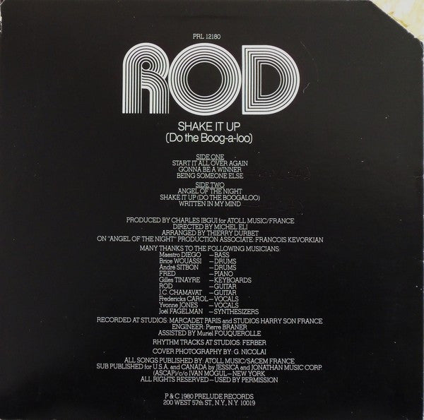 Rod : Shake It Up (Do The Boog-a-loo) (LP, Album, Promo)
