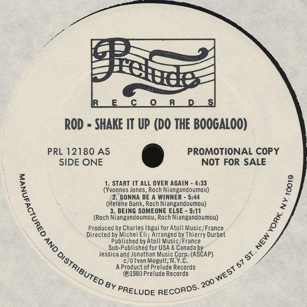 Rod : Shake It Up (Do The Boog-a-loo) (LP, Album, Promo)