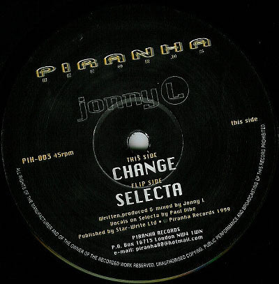 Jonny L : Selecta / Change (12")