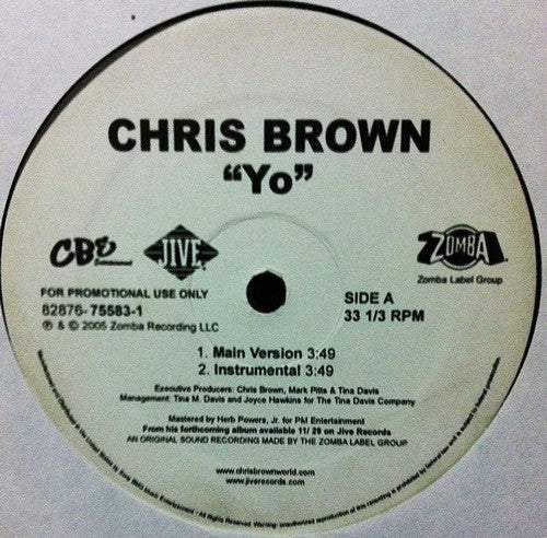Chris Brown (4) : Yo (12", Promo)