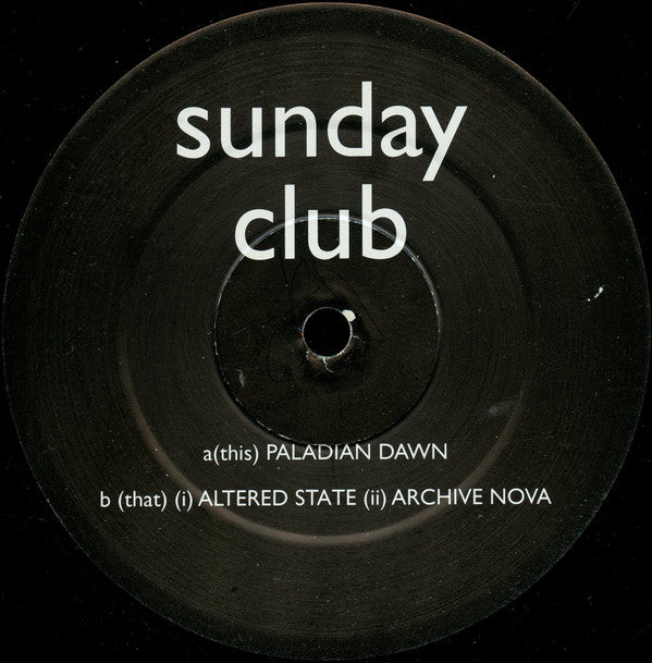 Sunday Club : Paladian Dawn (12")