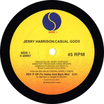 Jerry Harrison : Casual Gods* : Rev It Up (12", Maxi, Pic)