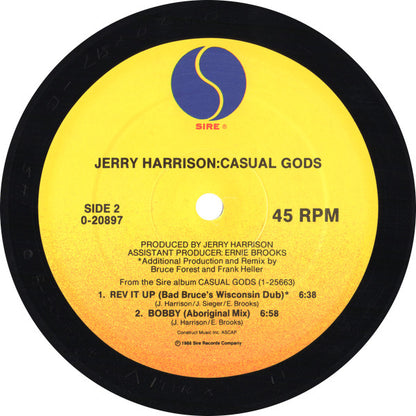 Jerry Harrison : Casual Gods* : Rev It Up (12", Maxi, Pic)