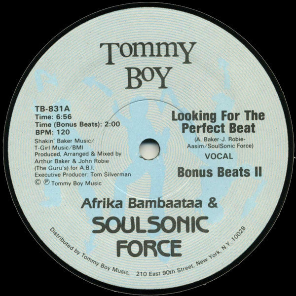 Afrika Bambaataa & Soulsonic Force : Looking For The Perfect Beat (12")