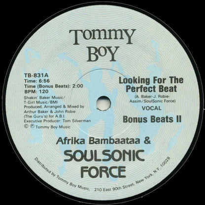 Afrika Bambaataa & Soulsonic Force : Looking For The Perfect Beat (12")