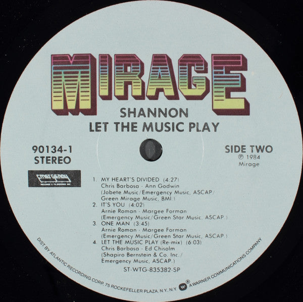 Shannon : Let The Music Play (LP, Album, SP )