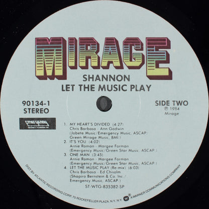 Shannon : Let The Music Play (LP, Album, SP )