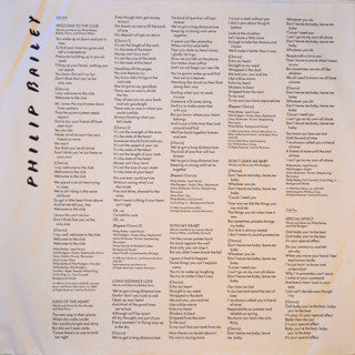 Philip Bailey : Inside Out (LP, Album, Pit)