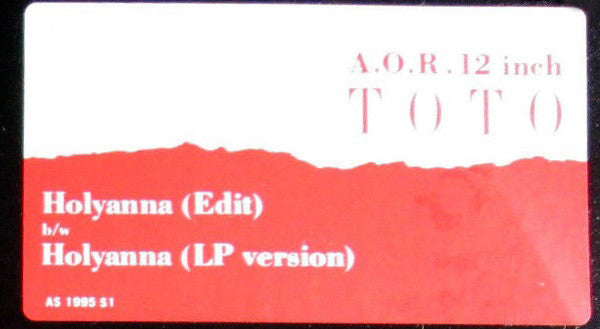 Toto : Holyanna (12", Promo)