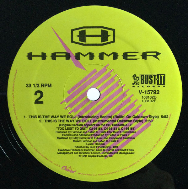 Hammer* : This Is The Way We Roll (12", Gen)