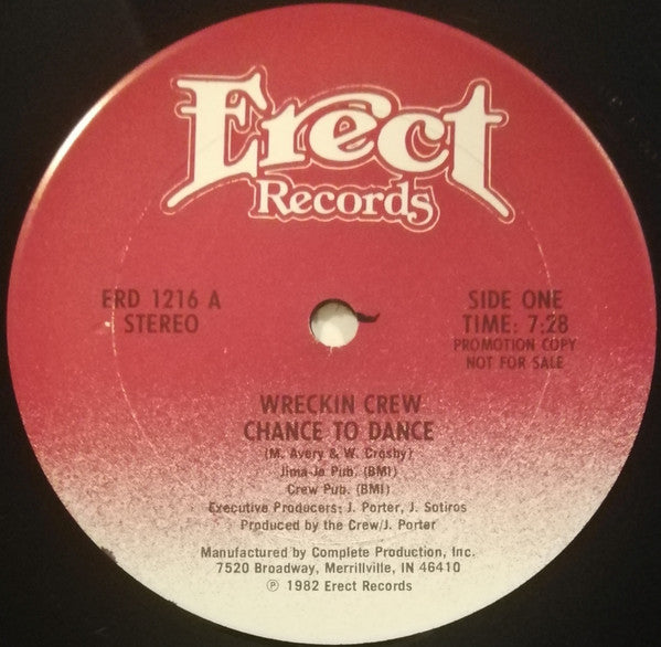 Wreckin Crew* : Chance To Dance (12", Promo, Ter)