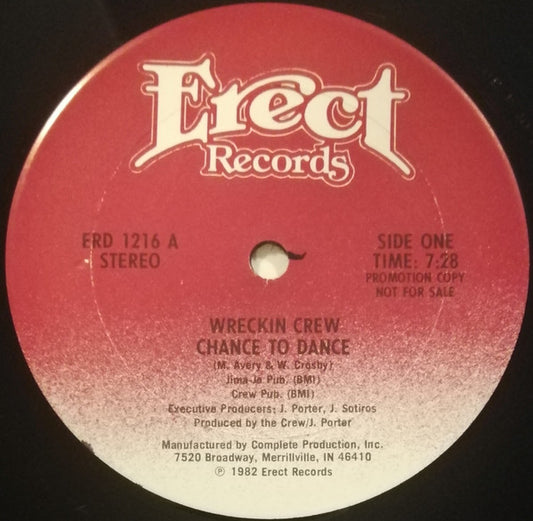 Wreckin Crew* : Chance To Dance (12", Promo, Ter)