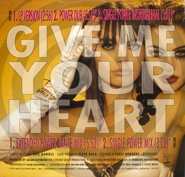 Vanity Kills (2) : Give Me Your Heart (12", Promo)