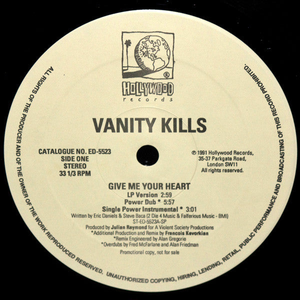 Vanity Kills (2) : Give Me Your Heart (12", Promo)