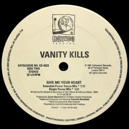 Vanity Kills (2) : Give Me Your Heart (12", Promo)