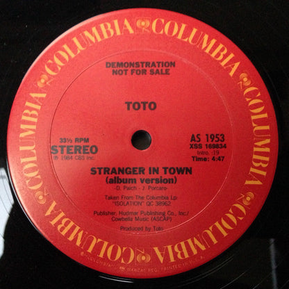 Toto : Stranger In Town (12", Promo)