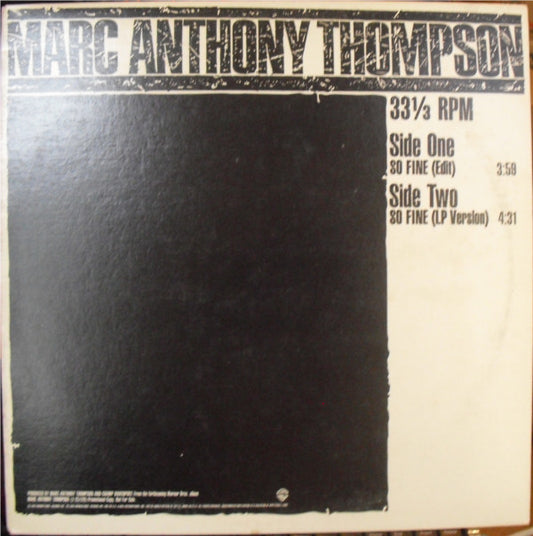 Marc Anthony Thompson : So Fine (12", Promo)