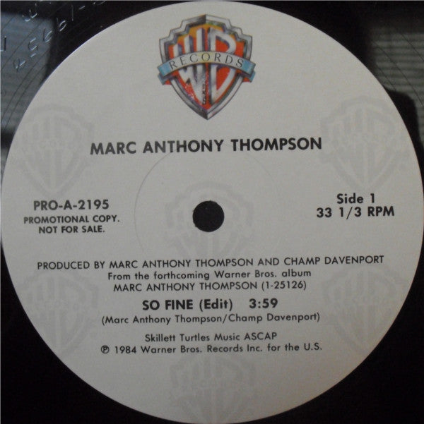 Marc Anthony Thompson : So Fine (12", Promo)