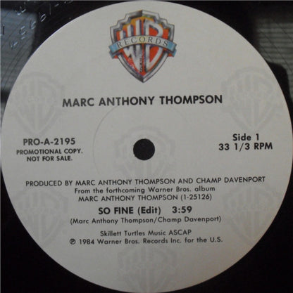 Marc Anthony Thompson : So Fine (12", Promo)