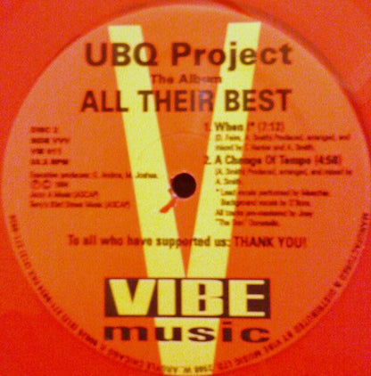 UBQ Project : All Their Best (2x12", Album, Comp, Ltd, Red)