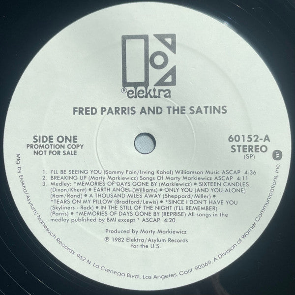 Fred Parris & The Satins* : Fred Parris And The Satins (LP, Album, Promo, Spe)