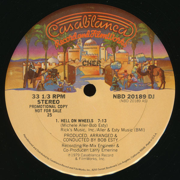 Cher : Hell On Wheels / Git Down (Guitar Groupie) (12", Promo)