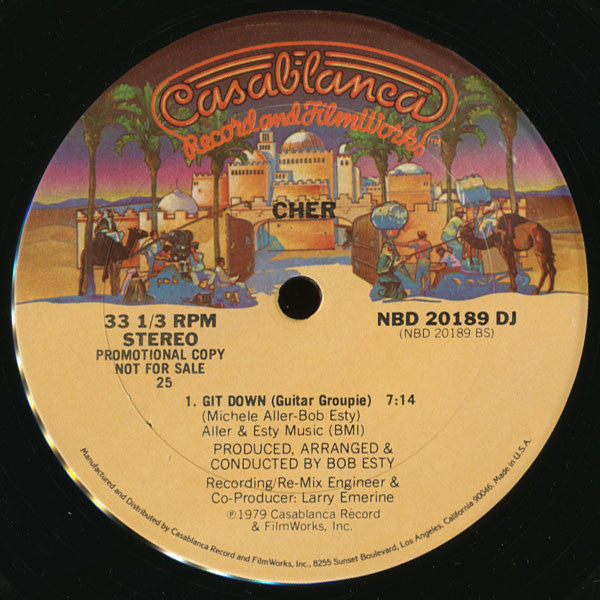 Cher : Hell On Wheels / Git Down (Guitar Groupie) (12", Promo)
