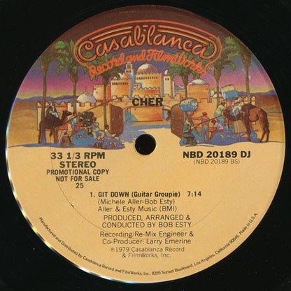 Cher : Hell On Wheels / Git Down (Guitar Groupie) (12", Promo)