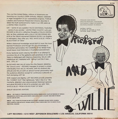 Richard & Willie : Red White And Blue From A Black Point Of View (LP)