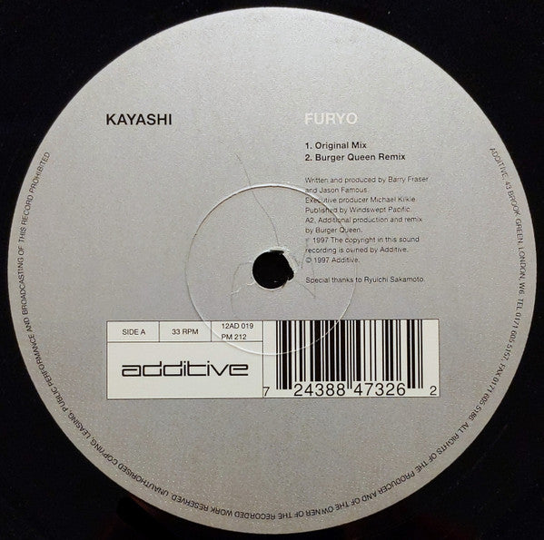 Kayashi : Furyo (12")