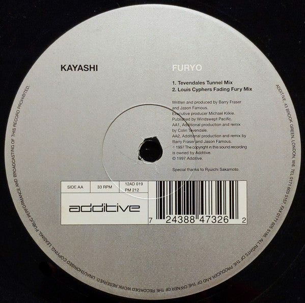 Kayashi : Furyo (12")