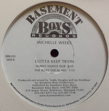 Michelle Weeks : Gotta Keep Tryin' (12", Promo)