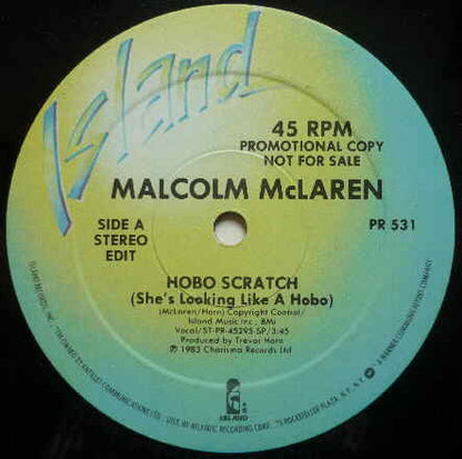 Malcolm McLaren : Hobo Scratch (She's Looking Like A Hobo) (12", Single, Promo)
