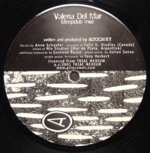 Altocamet : Valeria Del Mar (12")