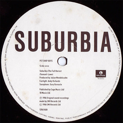 Pet Shop Boys : Suburbia (12", Single)