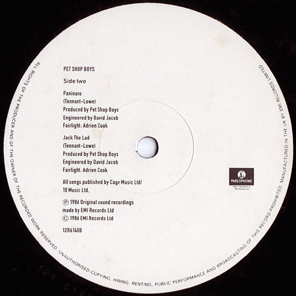 Pet Shop Boys : Suburbia (12", Single)