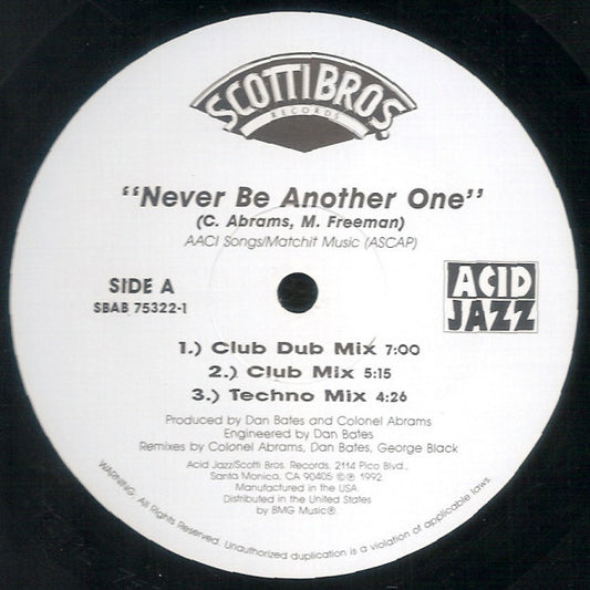 Colonel Abrams : Never Be Another One (12")