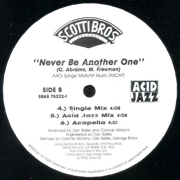 Colonel Abrams : Never Be Another One (12")