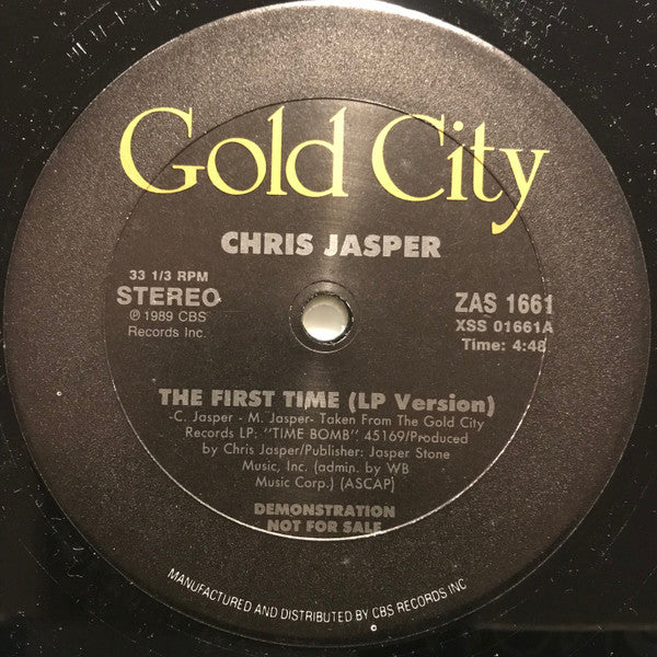 Chris Jasper : The First Time (12", Promo)