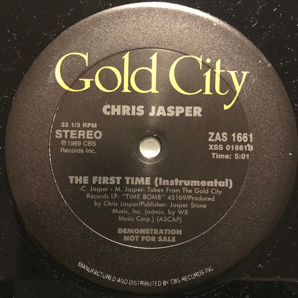 Chris Jasper : The First Time (12", Promo)
